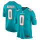 Men's Miami Dolphins Braxton Berrios Aqua Game Jersey