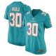 Women's Miami Dolphins Alec Ingold Aqua Game Player Jersey