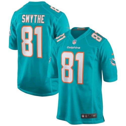 Men's Miami Dolphins Durham Smythe Aqua Game Jersey