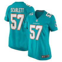 Women's Miami Dolphins Brennan Scarlett Aqua Game Jersey