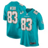 Men's Miami Dolphins Raleigh Webb Aqua Team Game Jersey