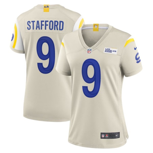 Women's Los Angeles Rams Matthew Stafford Bone Player Game Jersey