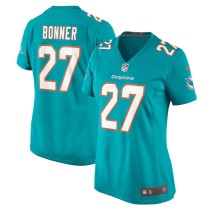 Women's Miami Dolphins Ethan Bonner Aqua Game Jersey