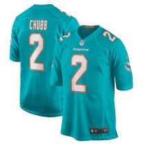 Men's Miami Dolphins Bradley Chubb Aqua Game Player Jersey