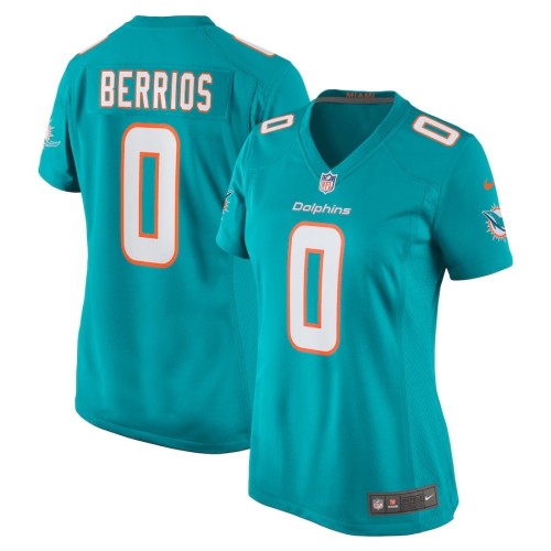 Women's Miami Dolphins Braxton Berrios Aqua Game Jersey