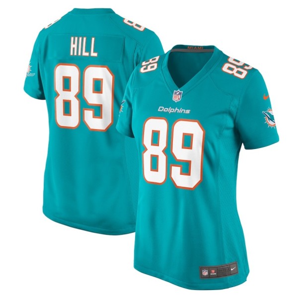 Women's Miami Dolphins Julian Hill Aqua Game Jersey