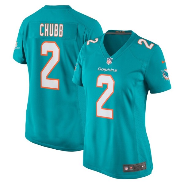 Women's Miami Dolphins Bradley Chubb Aqua Game Player Jersey