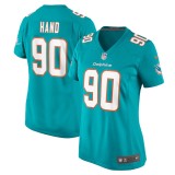 Women's Miami Dolphins Da'Shawn Hand Aqua Game Jersey