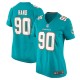 Women's Miami Dolphins Da'Shawn Hand Aqua Game Jersey
