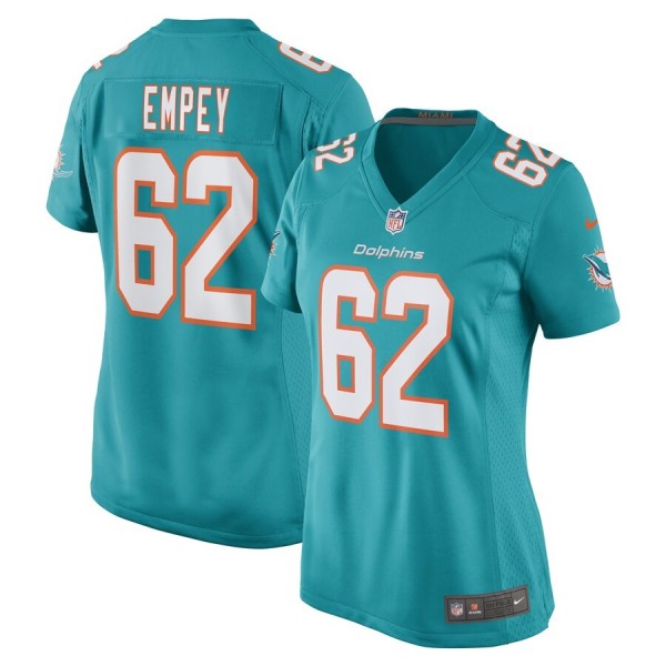 Women's Miami Dolphins James Empey Aqua Game Player Jersey