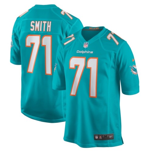 Men's Miami Dolphins Kion Smith Aqua Game Jersey