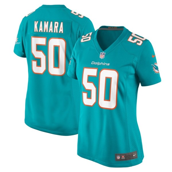 Women's Miami Dolphins Mohamed Kamara Aqua Game Jersey
