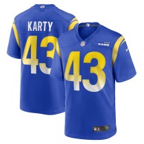 Men's Los Angeles Rams Joshua Karty Royal Team Game Jersey