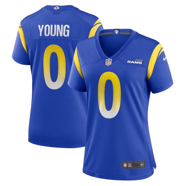 Women's Los Angeles Rams Byron Young Royal Home Game Jersey