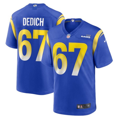 Men's Los Angeles Rams Justin Dedich Royal Game Jersey