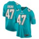 Men's Miami Dolphins Cam Brown Aqua Game Jersey
