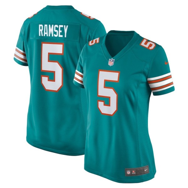 Women's Miami Dolphins Jalen Ramsey Aqua Alternate Game Jersey