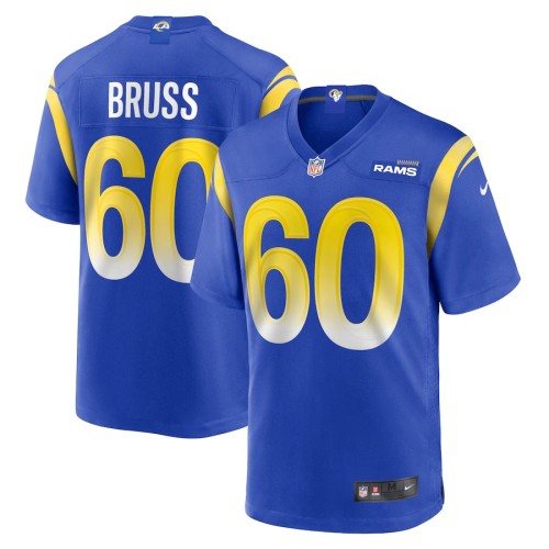 Men's Los Angeles Rams Logan Bruss Royal Game Player Jersey