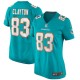 Women's Miami Dolphins Mark Clayton Aqua Game Retired Player Jersey