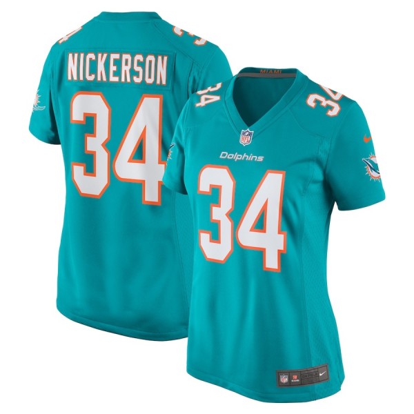 Women's Miami Dolphins Parry Nickerson Aqua Team Game Jersey