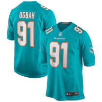 Men's Miami Dolphins Emmanuel Ogbah Aqua Game Jersey