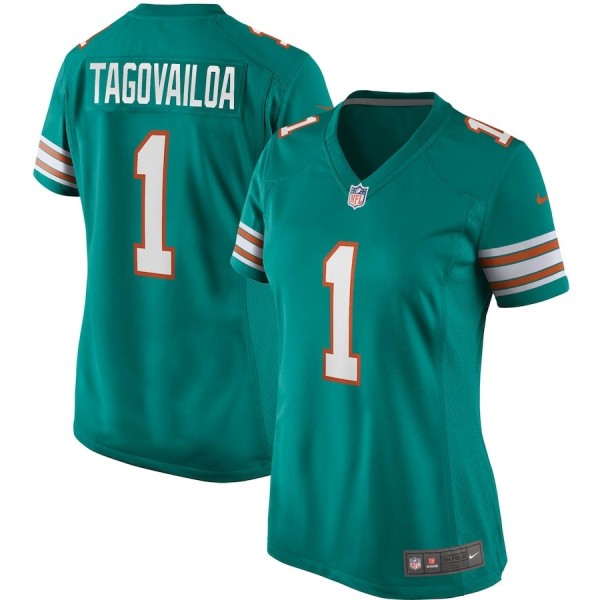 Women's Miami Dolphins Tua Tagovailoa Aqua Alternate Game Jersey