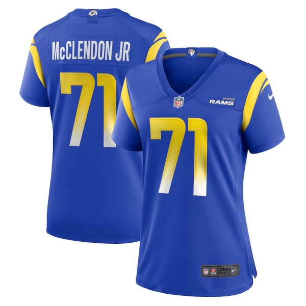 Women's Los Angeles Rams Warren McClendon Jr. Royal Team Game Jersey