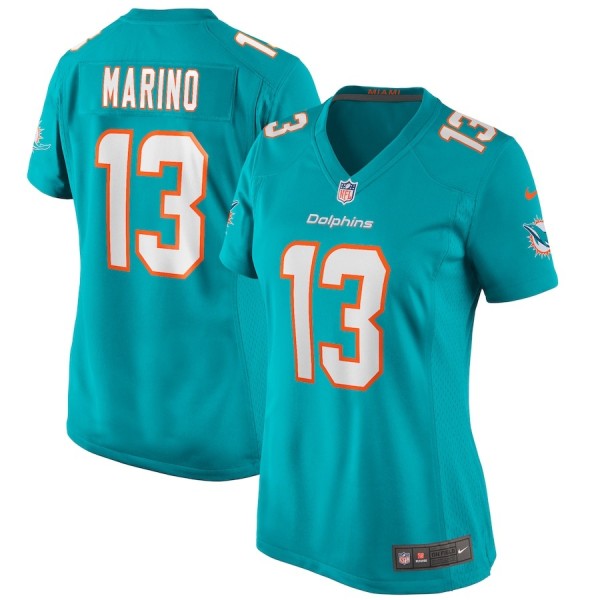 Women's Miami Dolphins Dan Marino Aqua Game Retired Player Jersey