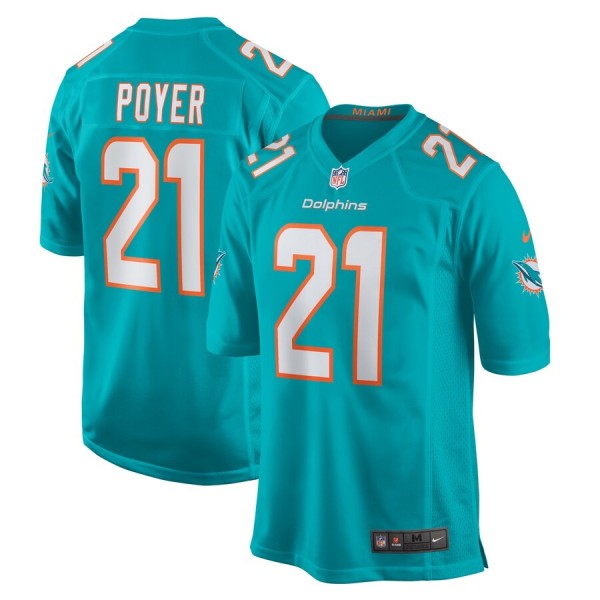 Men's Miami Dolphins Jordan Poyer Aqua Game Jersey