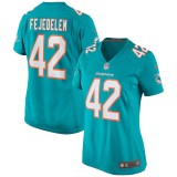 Women's Miami Dolphins Clayton Fejedelem Aqua Game Jersey
