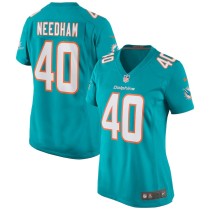 Women's Miami Dolphins Nik Needham Aqua Game Jersey