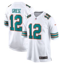 Men's Miami Dolphins Bob Griese White Retired Player Jersey