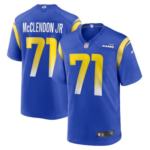 Men's Los Angeles Rams Warren McClendon Jr. Royal Team Game Jersey