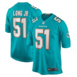 Men's Miami Dolphins David Long Jr. Aqua Game Jersey
