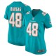 Women's Miami Dolphins Jake Bargas Aqua Home Game Player Jersey