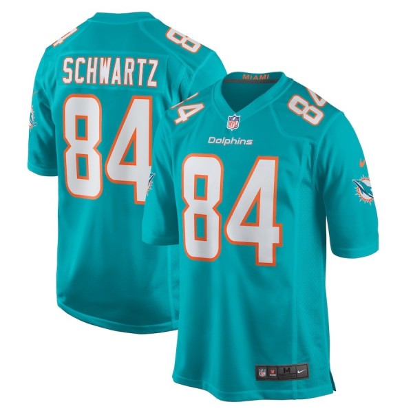 Men's Miami Dolphins Anthony Schwartz Aqua Team Game Jersey