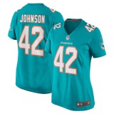 Women's Miami Dolphins Alexander Johnson Aqua Game Jersey