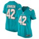 Women's Miami Dolphins Alexander Johnson Aqua Game Jersey