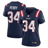 Women's New England Patriots Mark Perry Navy Team Game Jersey