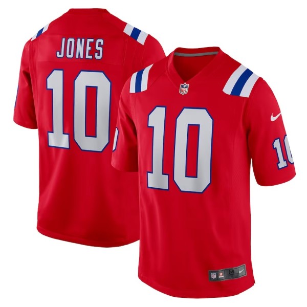 Men's New England Patriots Mac Jones Red Game Jersey