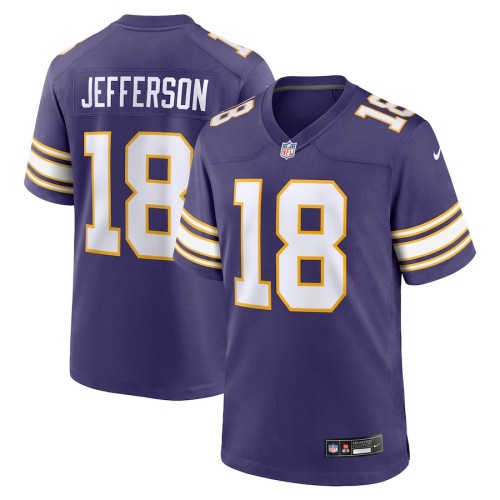Men's Minnesota Vikings Justin Jefferson Purple Classic Player Game Jersey