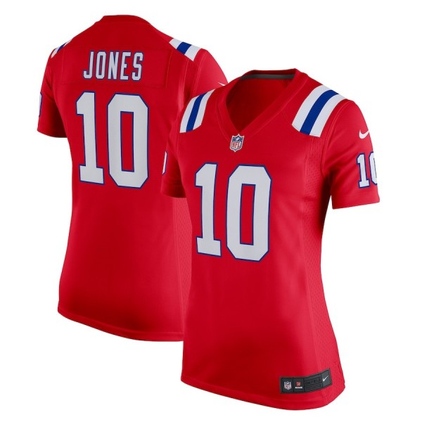 Women's New England Patriots Mac Jones Red Game Alternate Jersey