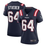 Women's New England Patriots Andrew Stueber Navy Game Player Jersey