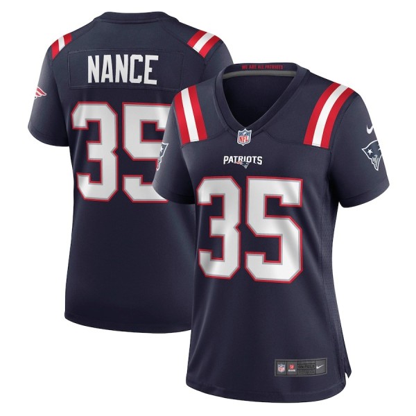 Women's New England Patriots Jim Nance Navy Retired Player Jersey