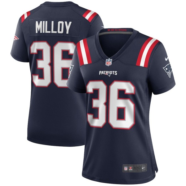 Women's New England Patriots Lawyer Milloy Navy Game Retired Player Jersey