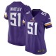 Women's Minnesota Vikings Benton Whitley Purple Home Game Player Jersey