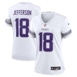 Women's Minnesota Vikings Justin Jefferson White Alternate Game Player Jersey