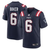 Men's New England Patriots Javon Baker Navy Team Game Jersey