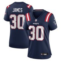 Women's New England Patriots D.J. James Navy Team Game Jersey