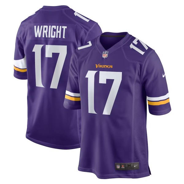 Men's Minnesota Vikings Ryan Wright Purple Game Jersey